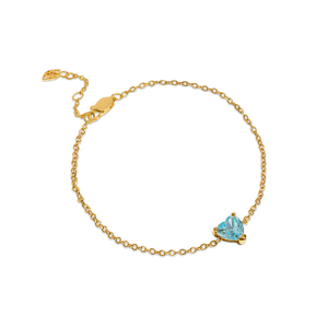 Birthstone Heart Legacy Bracelet 1ct (Gold)