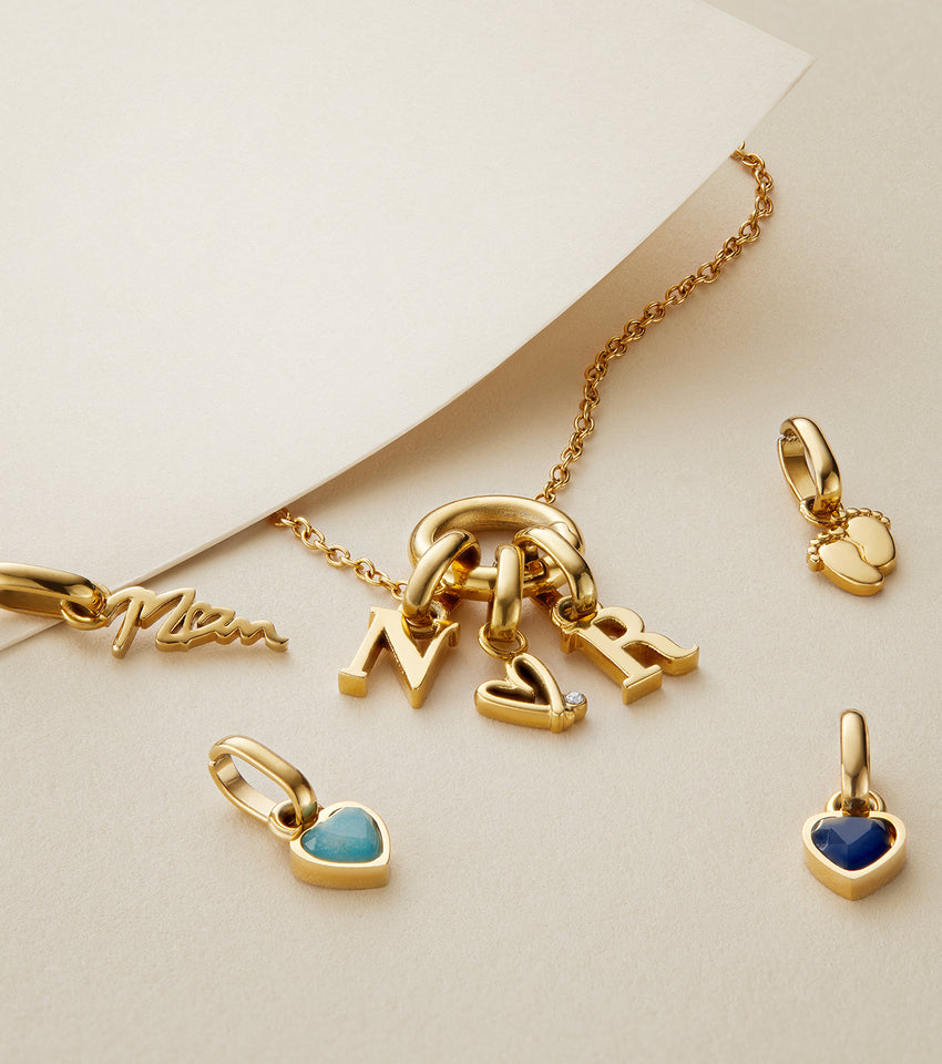Stories Initial Pendant (Gold)