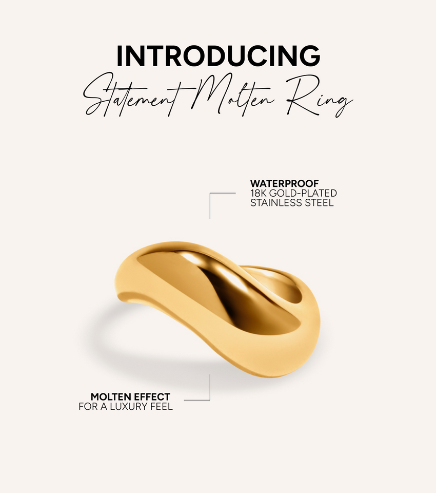 Statement Molten Ring (Gold)