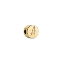 Script Initial Bracelet Charm (Gold)