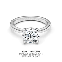 Round Cut Solitaire Ring (Silver)