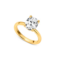 Oval Cut Solitaire Ring (Gold)