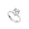 Oval Cut Solitaire Ring (Silver)