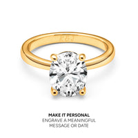 Oval Cut Solitaire Ring (Gold)