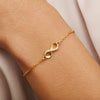 Birthstone Infinity Bracelet (Gold)