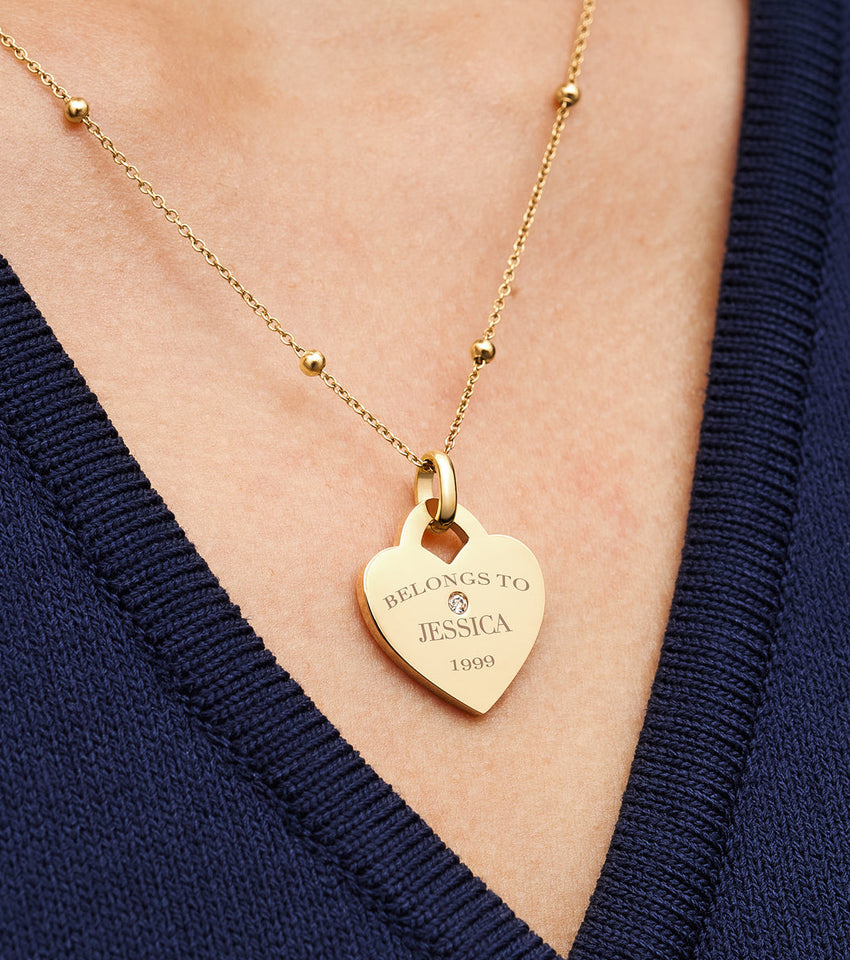 Heart Token Necklace (Gold)