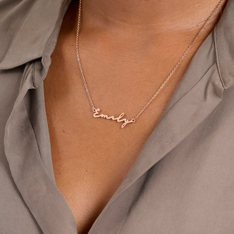 Signature Name Necklace (Rose Gold)