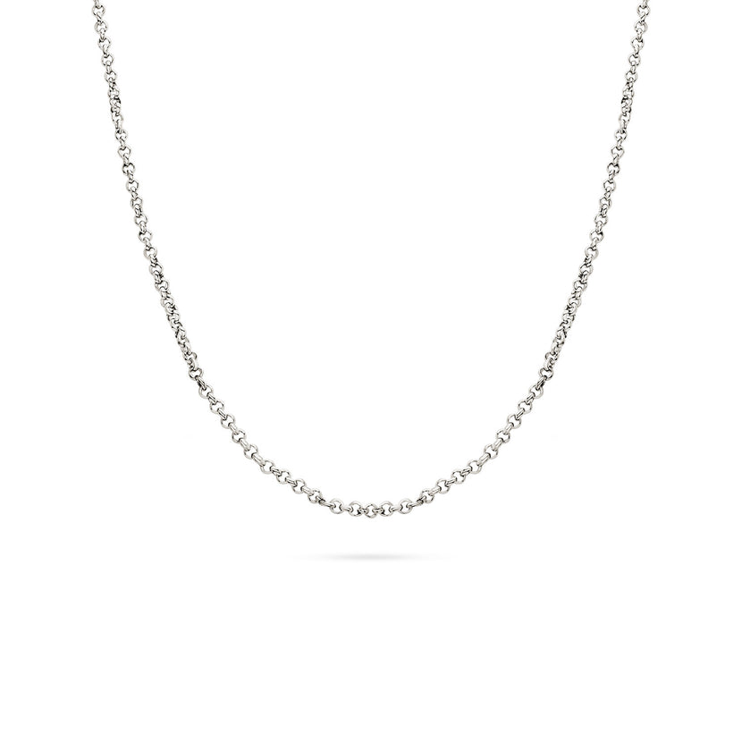 Layering Box Chain Necklace (Silver)