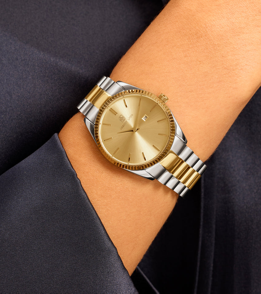 Silver Chain Champagne Belgravia 36 Watch