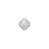 Textured Clover Charms (Silver) - &