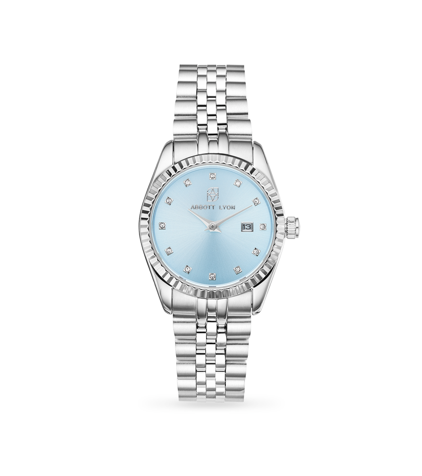 Silver Link Blue Belgravia 30 Watch