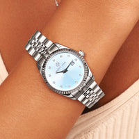 Silver Link Blue Belgravia 30 Watch