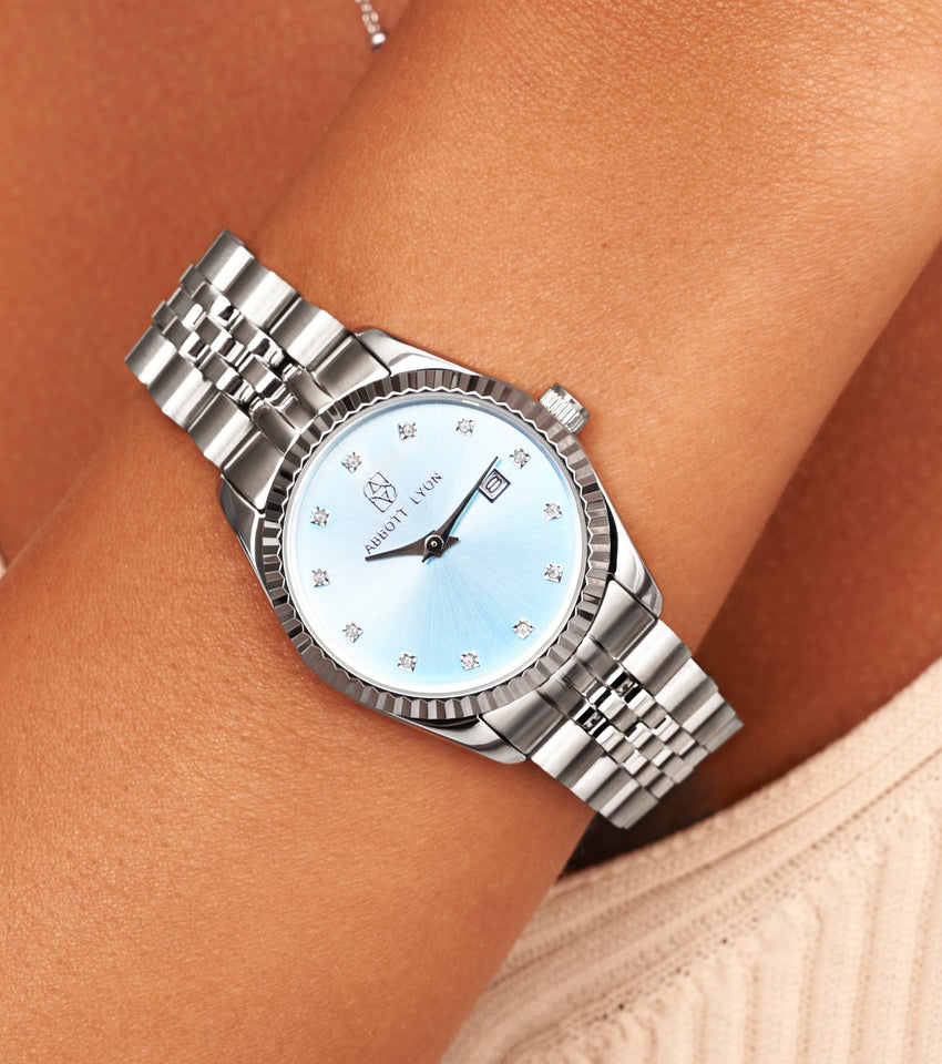 Silver Link Blue Belgravia 30 Watch