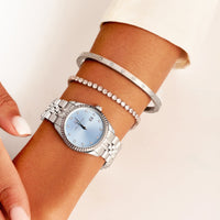 Silver Link Blue Belgravia 30 Watch