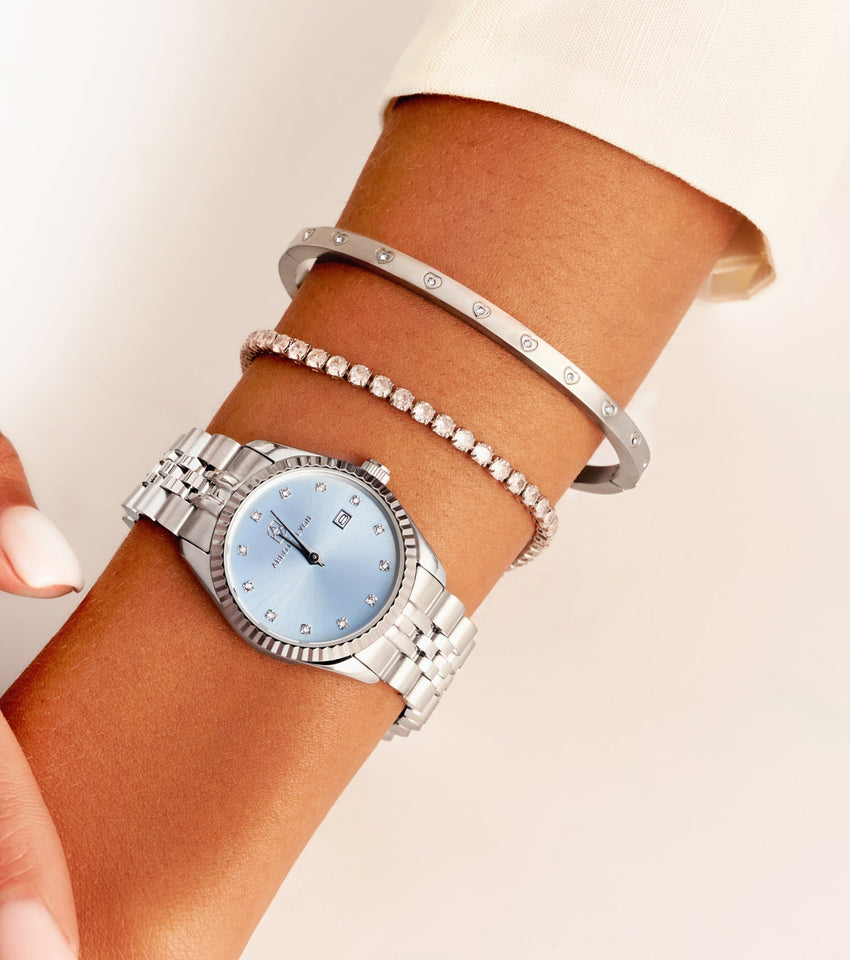 Silver Link Blue Belgravia 30 Watch