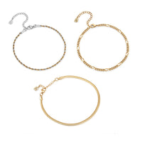 Stacking Anklet Bundle (Gold)