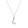 Molten Initial Sphere Necklace (Silver)