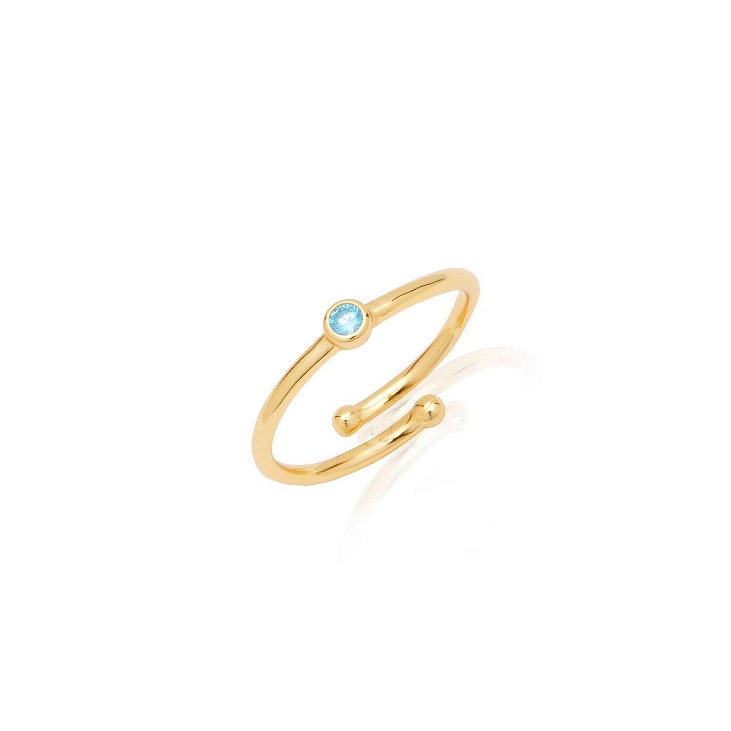 Sterling Silver Birthstone Ring (Gold) – Abbott Lyon US