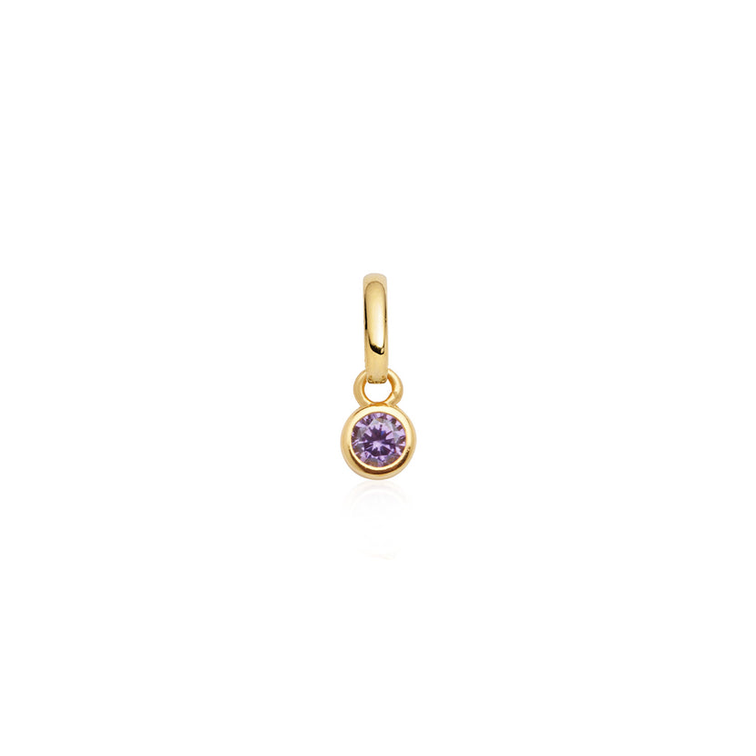 Round Birthstone Pendant (Gold)