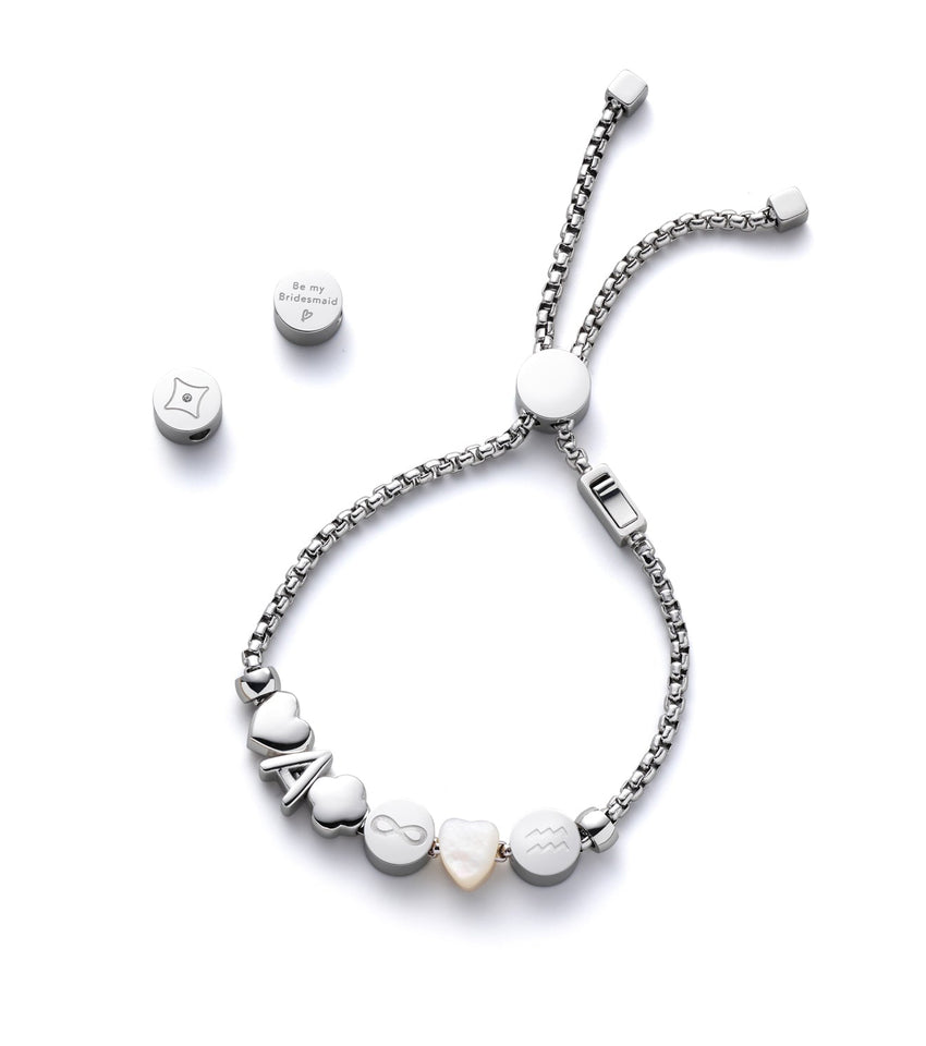 Organic Pearl Bracelet Charm (Silver)