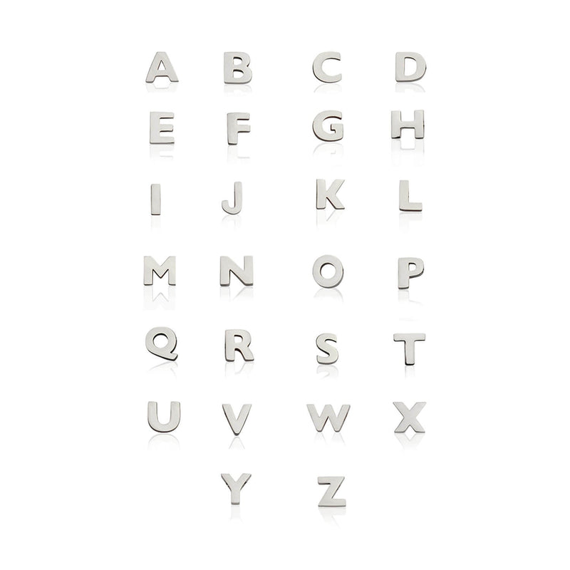 Made Mine Charms - Block Initial Charm (Silver)