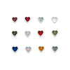 Made Mine Charms - Heart Birthstone Charms (Silver)