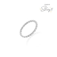 Sterling Silver Twisted Ring (Silver)