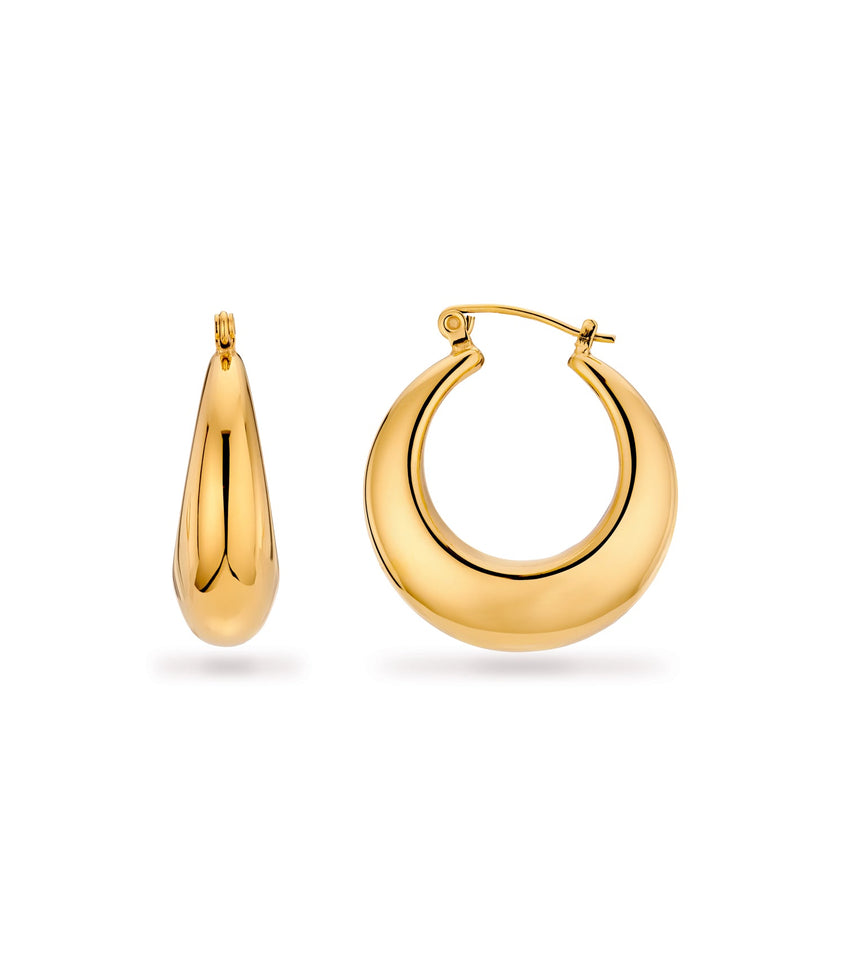 Statement Hoop Earrings (Gold)