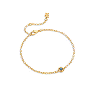 Fine Molten Birthstone Bracelet (Gold)
