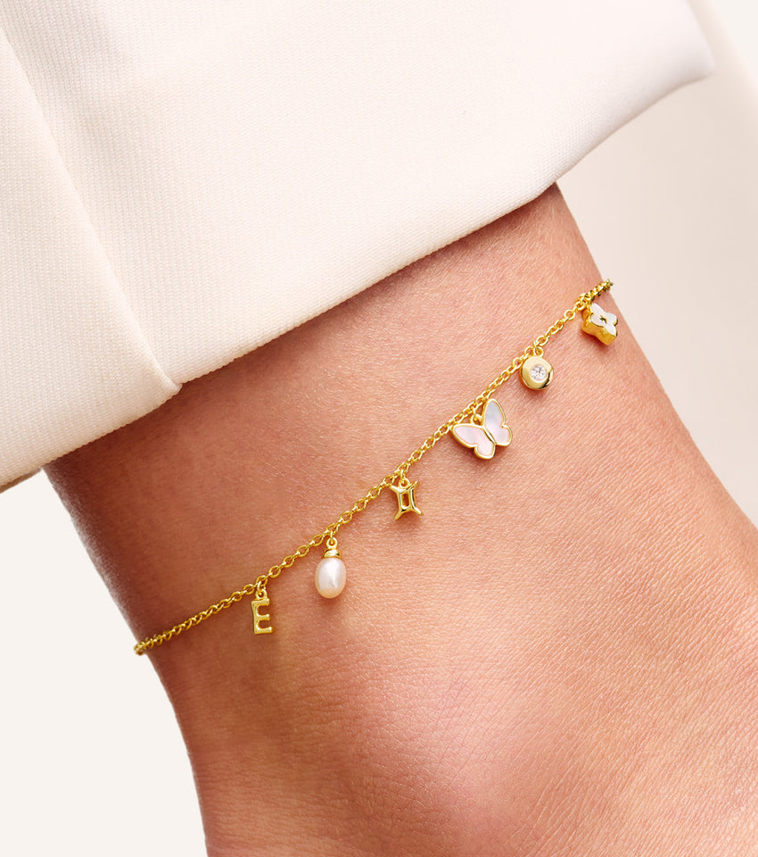 Made Mine Fine Charm Anklet (Gold)