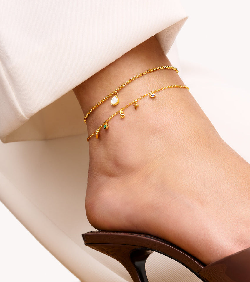 Made Mine Fine Charm Anklet (Gold)