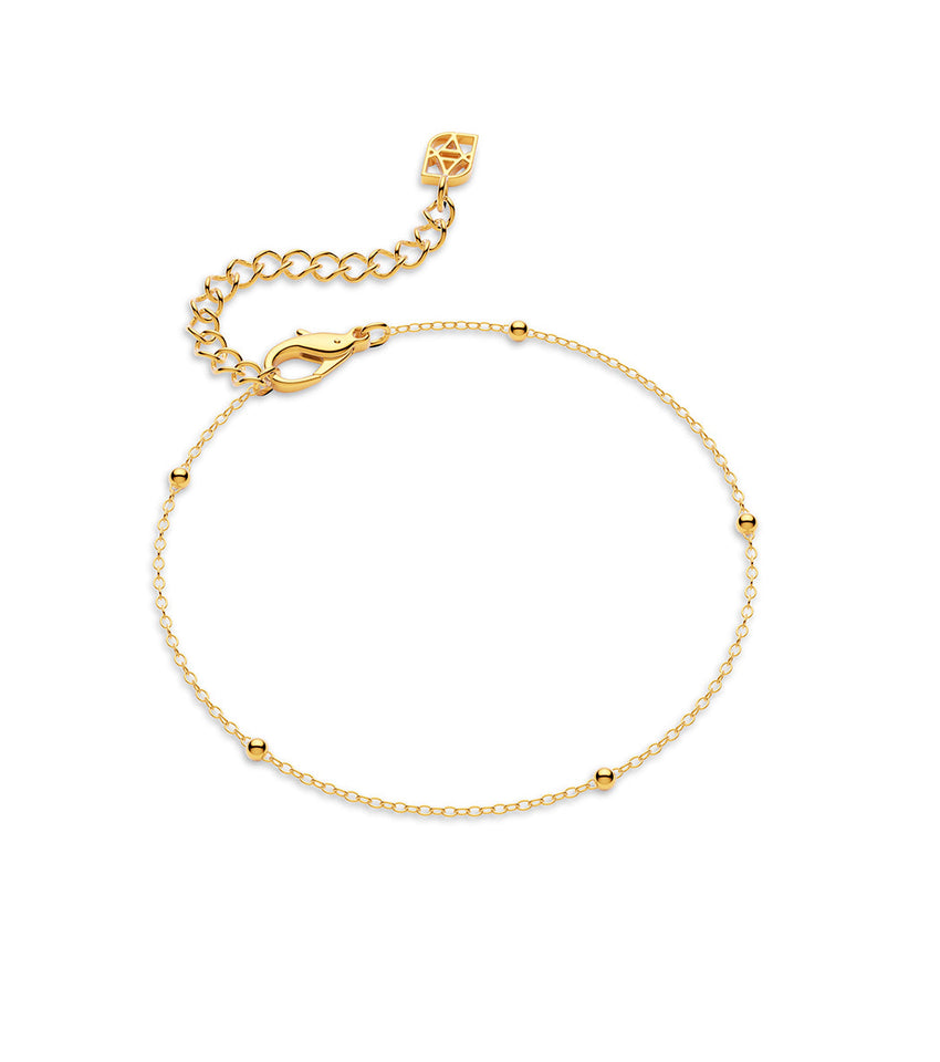 Fine Sphere Chain Bracelet (Gold)