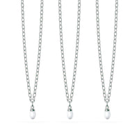 Fine Organic Pearl Necklace Bridesmaid Gift Set (Silver)