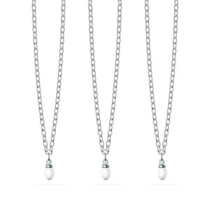 Fine Organic Pearl Necklace Bridesmaid Gift Set (Silver)