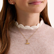 Mini & Me T-Bar Necklace Set (Gold)