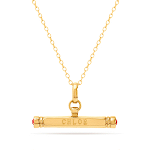 Custom Stamped T-Bar Necklace (Gold)