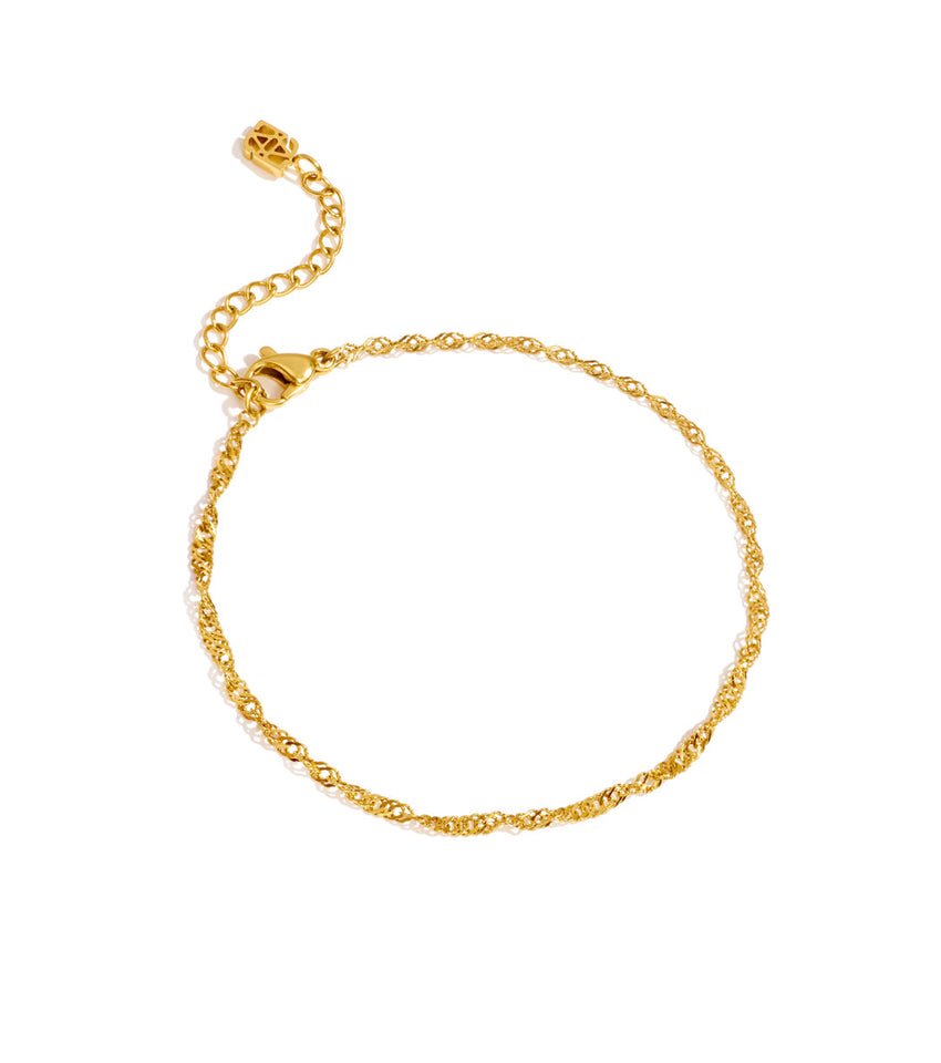 Twisted Chain Bracelet (Gold)