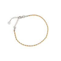 Two Tone Fine Rope Chain Bracelet (Gold/silver)