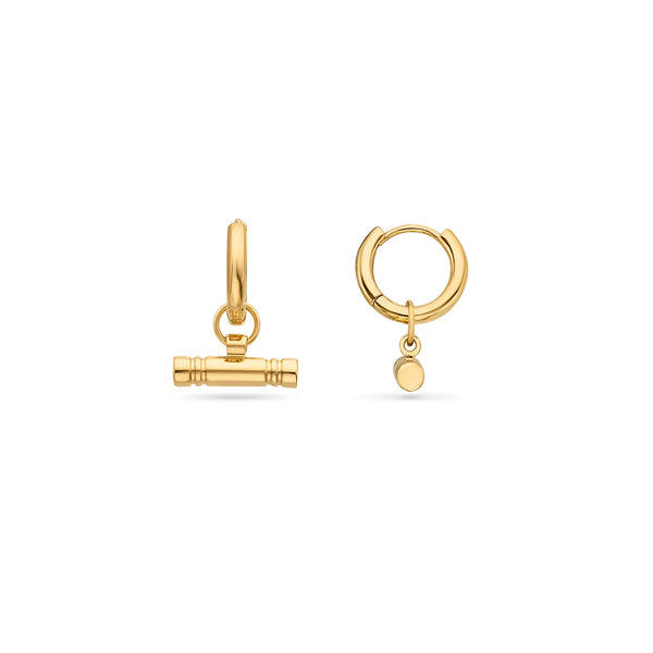 送料関税込【Abbott Lyon】Love Hoop Earrings ピアス☆国内発♪ Abbott Lyon White Quartz Huggie Earrings | Love Heart Hoops