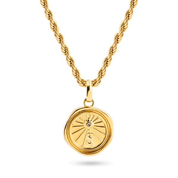 送料関税込【Abbott Lyon】Good Luck Necklace Gold☆国内発送♪ Custom Zodiac Coin Necklace (Gold)