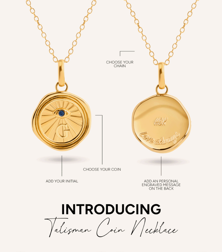 Custom Talisman Coin Necklace (Gold)