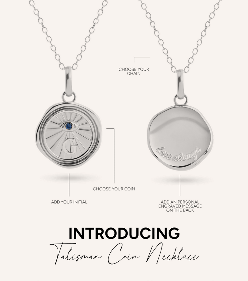Custom Talisman Coin Necklace (Silver)
