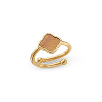 Tigers Eye Clover Ring (Gold)