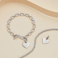 Mini Heart Token Pendant (Silver)