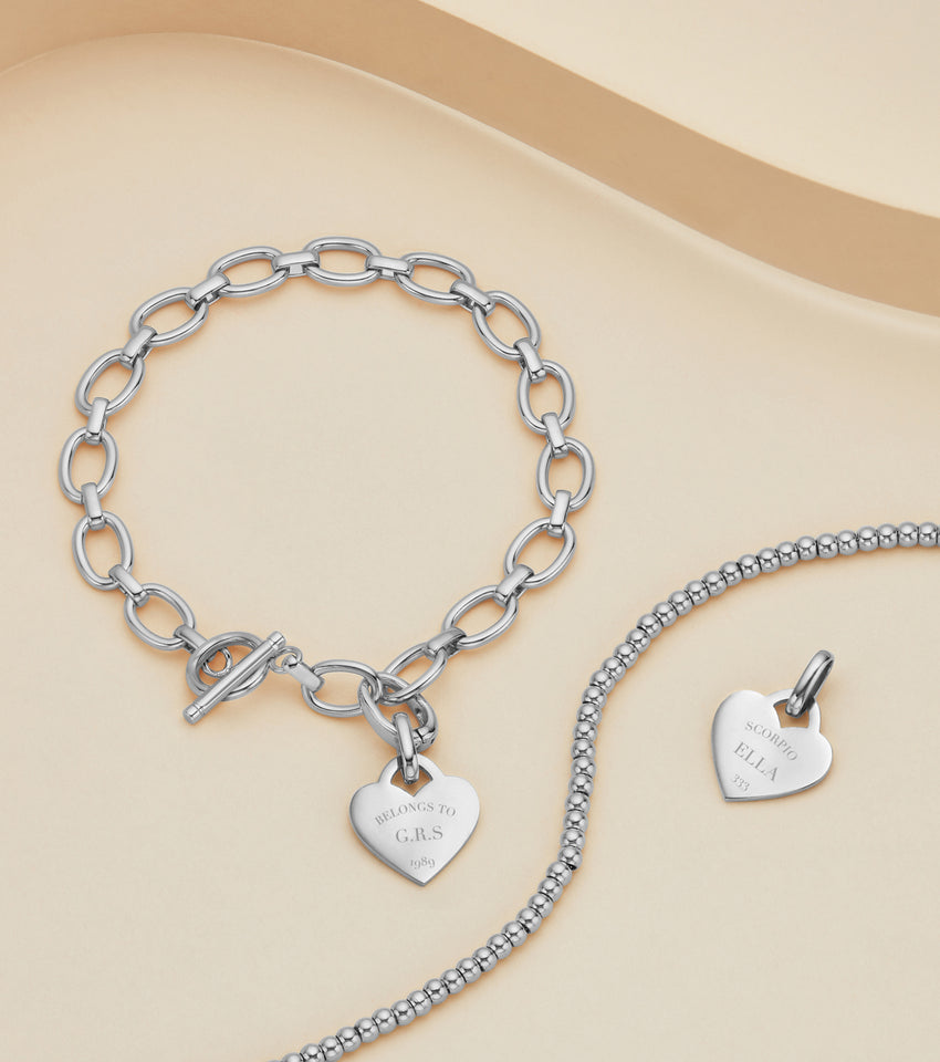 Mini Heart Token Pendant (Silver)
