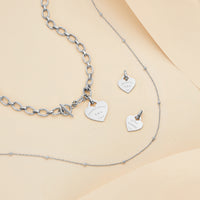 Heart Token Necklace (Silver)