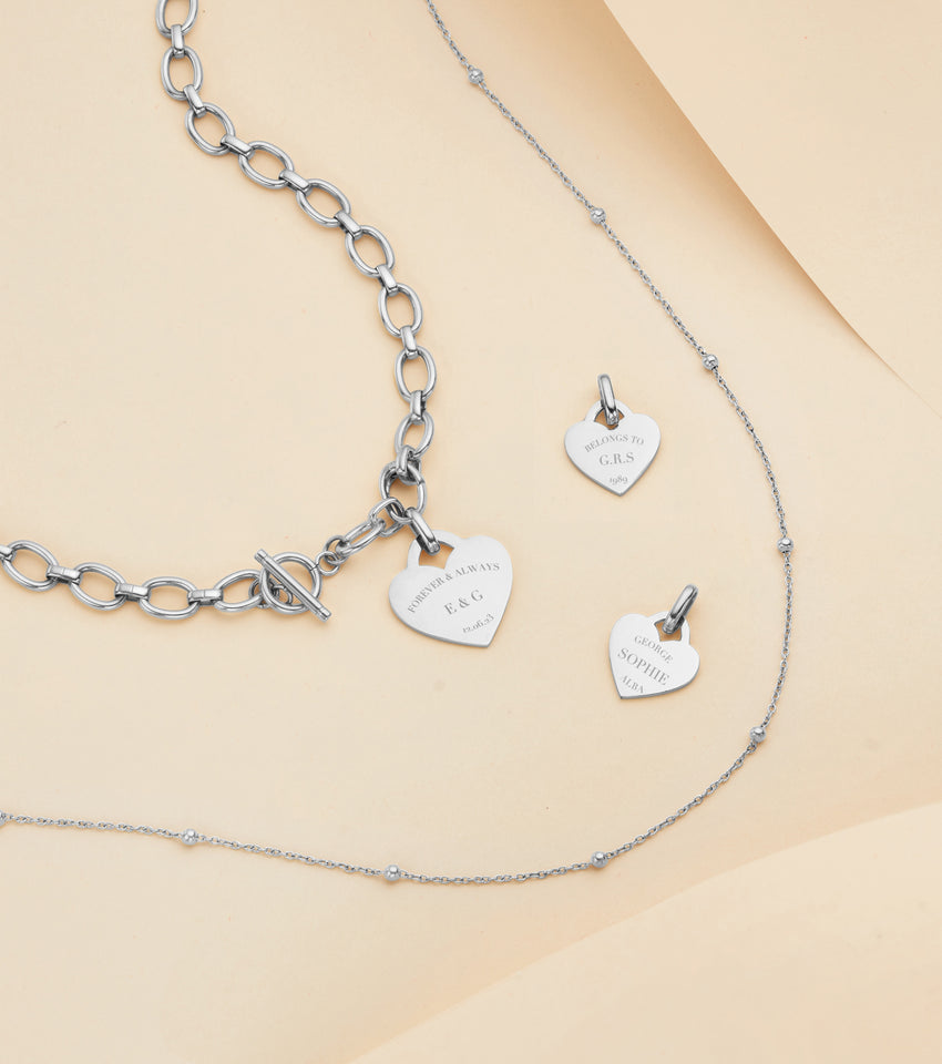 Heart Token Necklace (Silver)