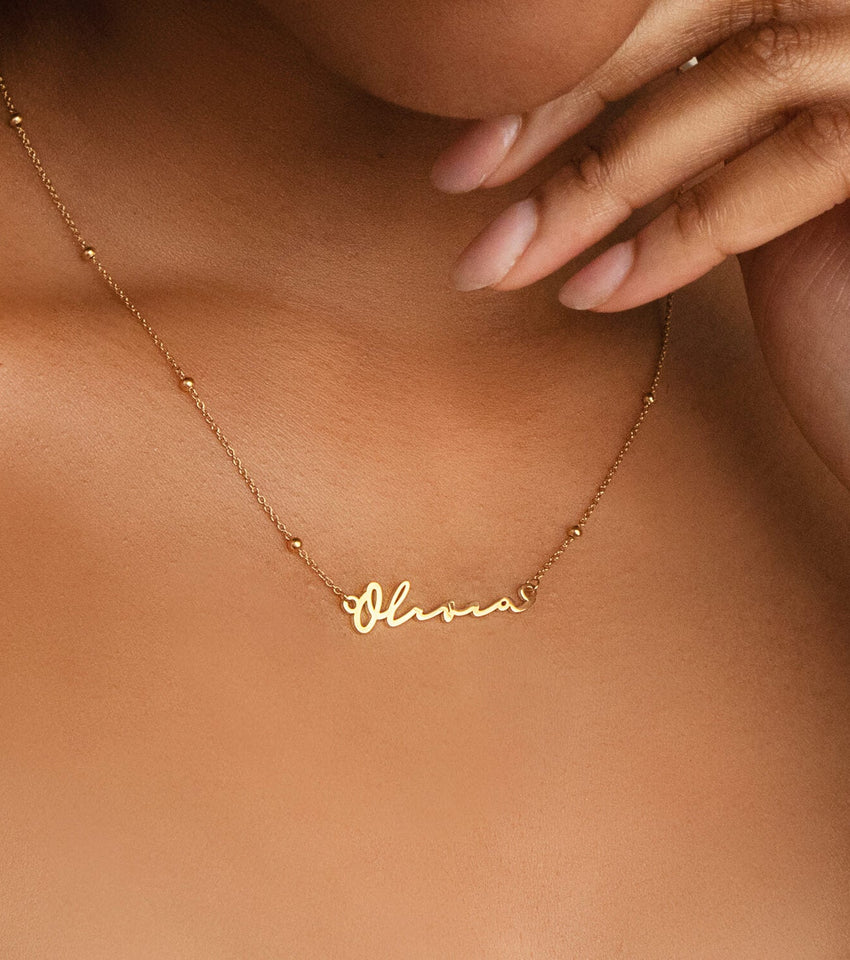 Custom Name Necklace - Silver or Gold Name Necklace