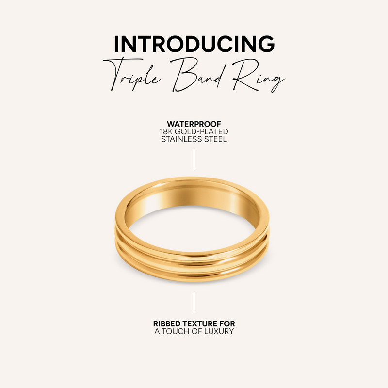 Triple Band Ring (Gold)