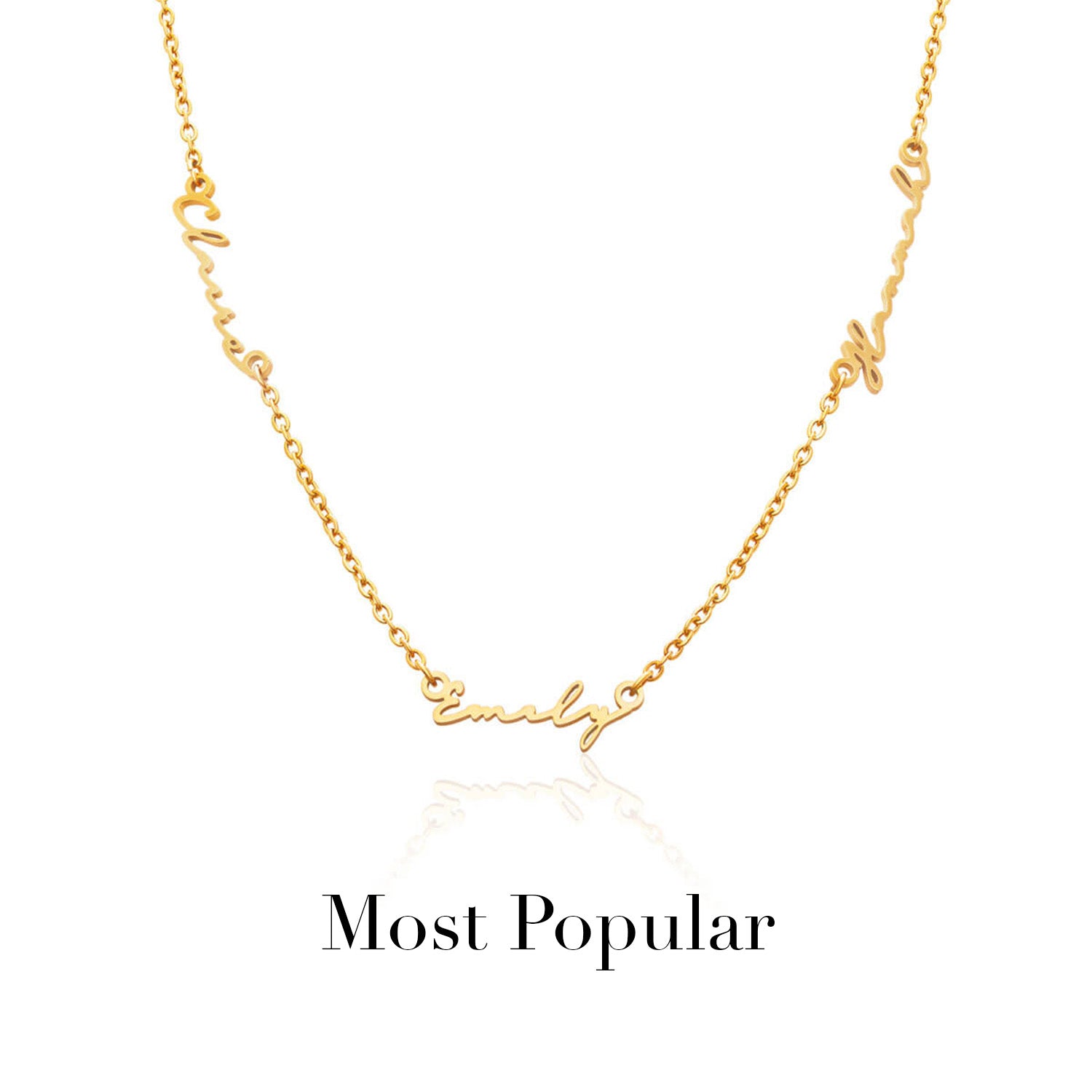 送料税込【Abbott Lyon】Signature Name Necklace☆(3色)国内発 TripleSignatureNameNecklace_Go